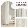 thumbnail image 3 of INK+IVY Imani Tufted Chenille 100% Cotton Shower Curtains Machine Washable, Modern Home Bathroom Décor Bathtub Privacy Screen, 72" x 72", Ivory C80, 3 of 3