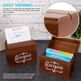 thumbnail image 1 of Vintage Wood Recipe Box With 10 Card Dividers, 1 of 12
