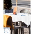 thumbnail image 5 of Outdoor Tablecloth with Umbrella Hole for Patio/Picnic/Party/Camping, Blue Coastal Waterproof Table Cloth Square Cover Washable, Summer Eucalyptus Leaves Beach Ocean Starfish Nautical 60"x 60", 5 of 7