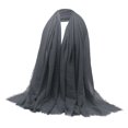 thumbnail image 3 of Bufanda de mujer, , Bufandas de verano, Bufanda de seda, Bufanda de algodón, Todos gris Yuyangstore Bufanda de algodón suave para mujer, 3 of 7