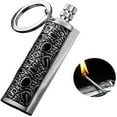 thumbnail image 1 of 1PCS Permanent Match Keychain Lighter, Forever Metal Match Lighter, Waterproof Flint Fire Starter, Fuel Not Included, Black, 1 of 8
