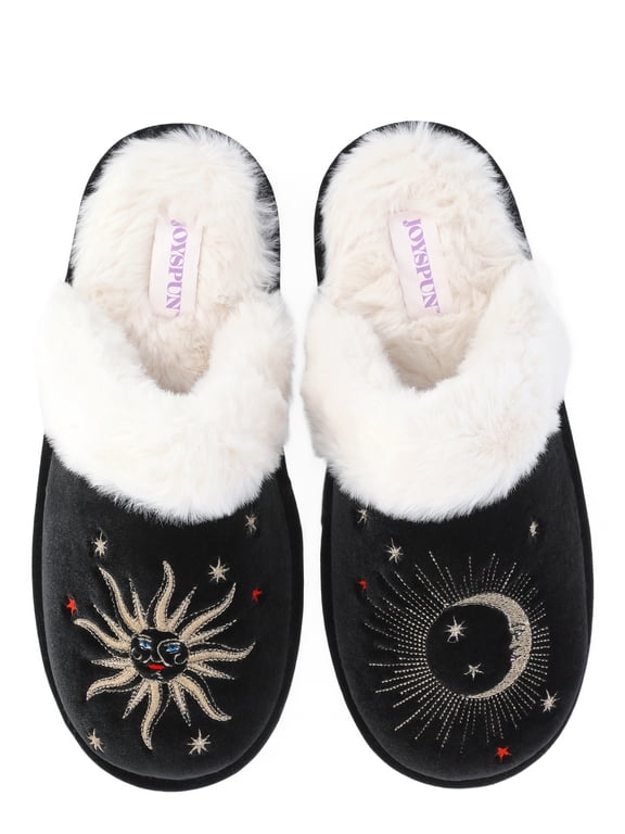 Joyspun Women's Mystic Faux Fur Slippers