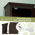 thumbnail image 4 of Canddidliike Tall Bathroom Floor Cabinet with Shutter Doors and Adjustable Shelf-Brown, Bathroom Floor Cabinet for Entryway Storage, Home Office Furniture, 4 of 6
