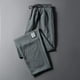 thumbnail image 3 of Pantalones de hombre de seda de hielo transpirables de verano de color sólido pantalones de lino sueltos casuales para hombre Pantalones deportivos de moda urbana, 3 of 5