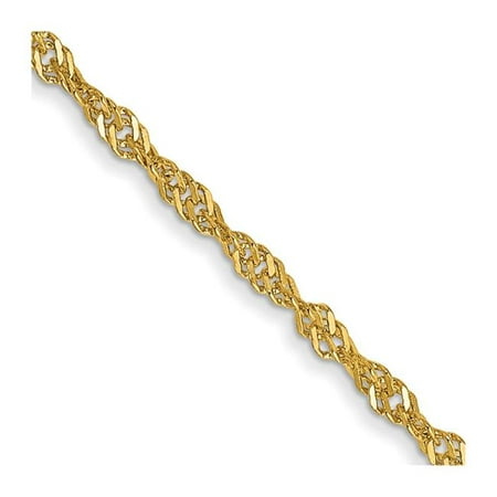 Finest Gold 14K Yellow Gold 1.4 mm 20 in. Singapore Chain