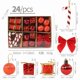 thumbnail image 2 of Caja De Regalo Navidea Con Bolsitas De Papel Kraft, Multicolor, Con Bolas, Lazos Y Bastones De Caramelo, Ideal Para Regalar En Navidad Y Fiestas (1 Juego), UKHBMC, 2 of 8