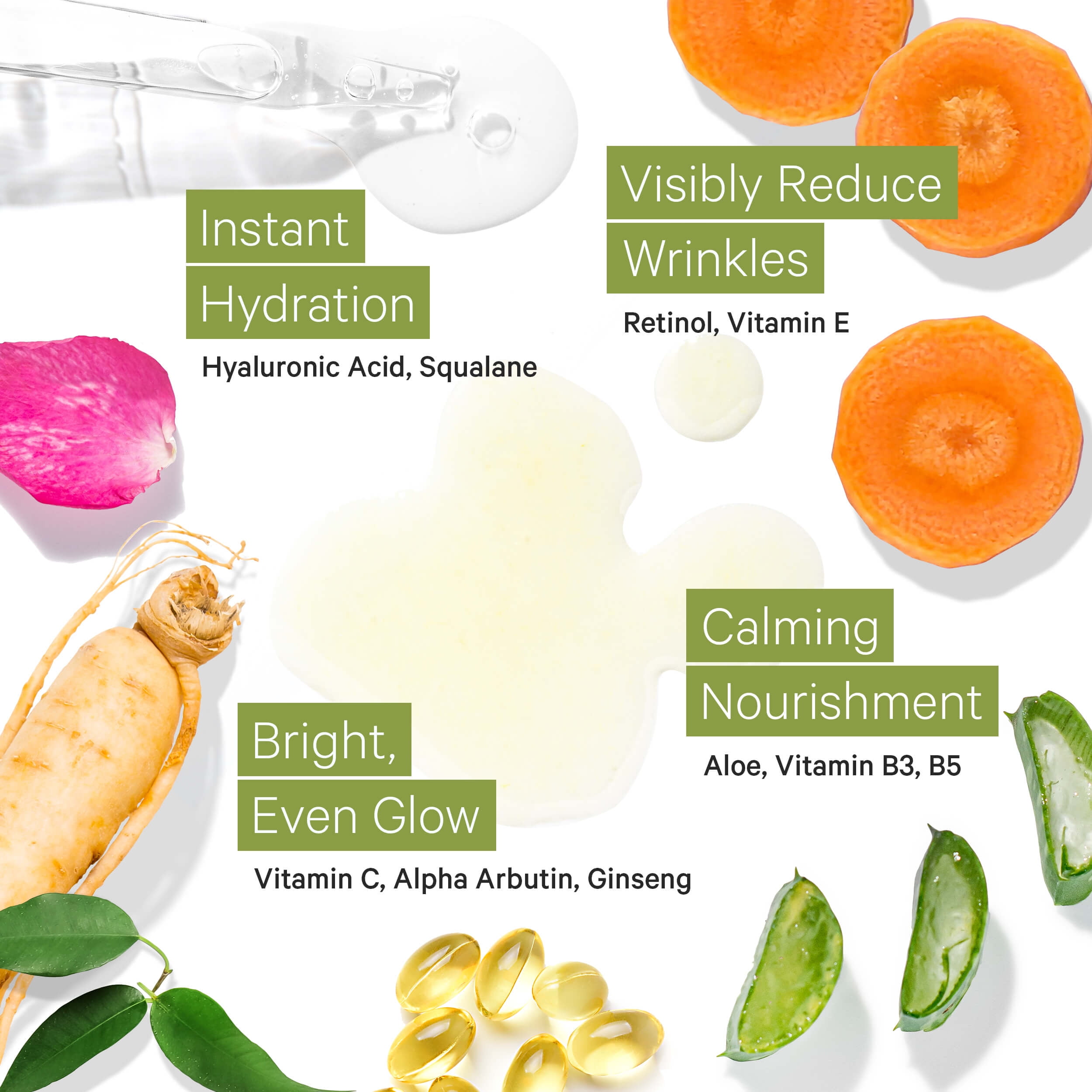 Tree To Tub Retinol, Vitamin C, Hyaluronic Acid Serum for Face & Wrinkles - Hydrating Facial Serum for Dry & Sensitive Skin, Night Serum for Women & Men