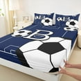 thumbnail image 3 of Castle Fairy Teens Female Men Personalized Initial B Full Size Sheets 4-Piece,Sport Theme Breathable Bed Sheets,Ball Gamer Soccer Lightweight Sheet Sets,Luxury Bedroom Decor, 3 of 7
