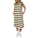 thumbnail image 1 of Vestido de Verano para las Mujeres, Bolsillo sin Mangas Cuello Turndown Vestido de la Mitad de la Ternera, Moda Poliéster Casual, 1 of 9