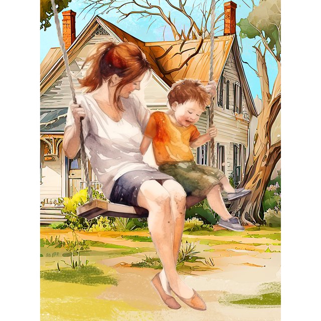 Pintura de diamante 5D DIY Taladro redondo completo Día de la madre Decoración del hogar Artesanía (K271) FLhrweasw Nuevo