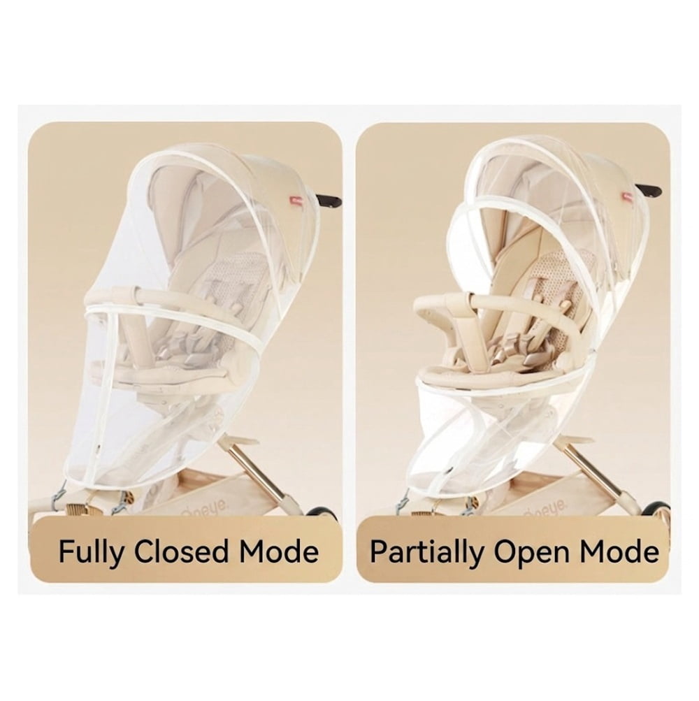 bingyu Universal Baby Stroller Mosquito Net, Full Coverage Zipper Bug Net with Sunshade, Foldable Portable for Strollers, Wagon & Pushchair