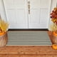 thumbnail image 2 of Felpudo de otoño, tapete de Acción de Gracias, alfombra de porche a rayas para combinar, decoración de interior y exterior, material flocado antideslizante, entrada festiva, 2 of 8