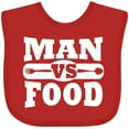 thumbnail image 3 of Inktastic Man Vs Food Boys or Girls Baby Bib, 3 of 4