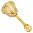 thumbnail image 2 of Popular Pure Brass Hand Bell Buddhist Bell Feng Shui Taoist Instrument 4.5 Inch Rattle, 2 of 3