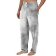 thumbnail image 4 of GrmtClth Mens Pajamas Lightweight Tie-Dye Print Pjs Bottoms Stylish Drawstring Elastic Waist Lounge Pants Soft Sleepwear with Pockets and Button Fly Light Gray XXL, 4 of 8