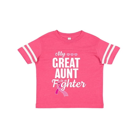 

Inktastic Breast Cancer Awareness My Great Aunt is a Fighter Gift Toddler Boy or Toddler Girl T-Shirt