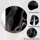 thumbnail image 4 of Cortina de ducha de mármol negro, cortina de ducha con efecto dorado y gris, cortina de baño pequeña antimoho, cortina de baño de tela de poliéster lavable e impermeable, 4 of 5