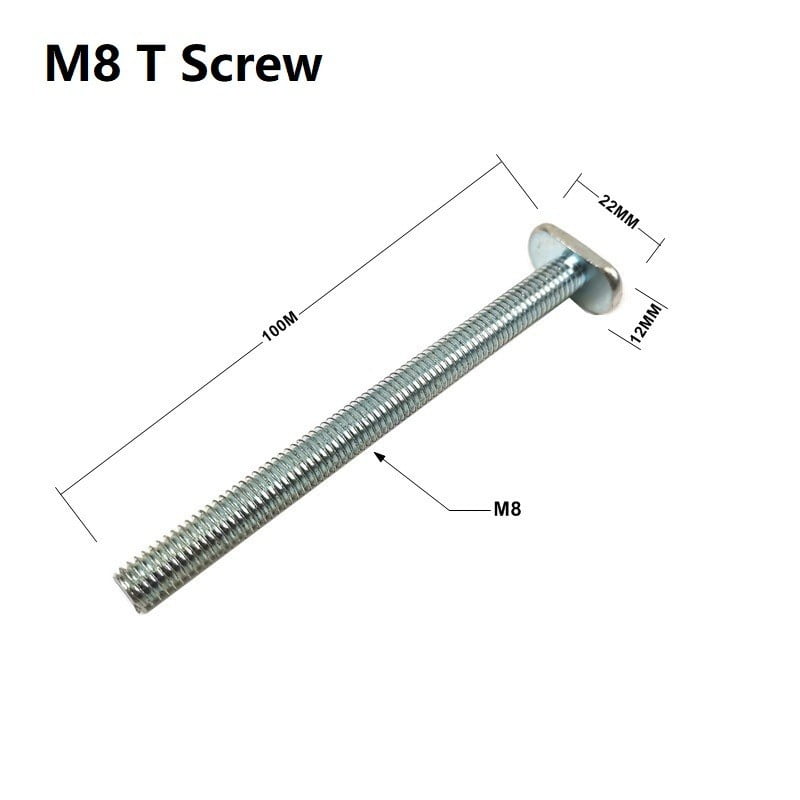 T-slot Slider T-track Jig Screw Fixture Rail-Accessories Woodworking Tool M6/M8 