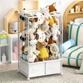 thumbnail image 2 of Stuffed Animal Storage,	Metal Stuffed Animal Zoo with 2 Toy Chest and Wheels, Vertical Stuffed Animal Holder With Elastic Band, 2 of 6