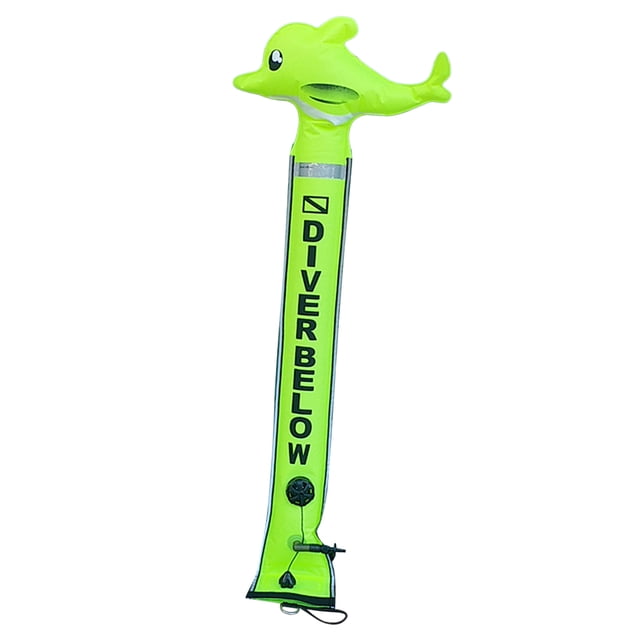 Salchicha de seguridad para buceo de servicio por debajo de buceo Sunnimix Boya Fluo Yellow 4FT