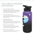 thumbnail image 5 of Simple Modern 22 Oz. Summit Water Bottle - Stainless Steel Tumbler Metal Flask with 2 Lids - Wide Mouth Double Wall Vacuum Insulated Leakproof Ombre: Violet Sky, 5 of 7