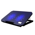 thumbnail image 1 of Support de Refroidissement pour Ordinateur Portable, Support de Refroidissement pour Ordinateur Portable, Support de Dissipation de Chaleur avec 4 Vitesses, Hauteur Réglable, Ventilateurs de Refroidissement Doubles, 1 of 7