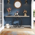 thumbnail image 4 of Tribesigns 55 Inch Console Table for Hallway, Faux Marble Gold Entryway Table with Geometric Metal Base, Modern Narrow Sofa Accent Table for Entrance, Living Room, Foyer, 4 of 8