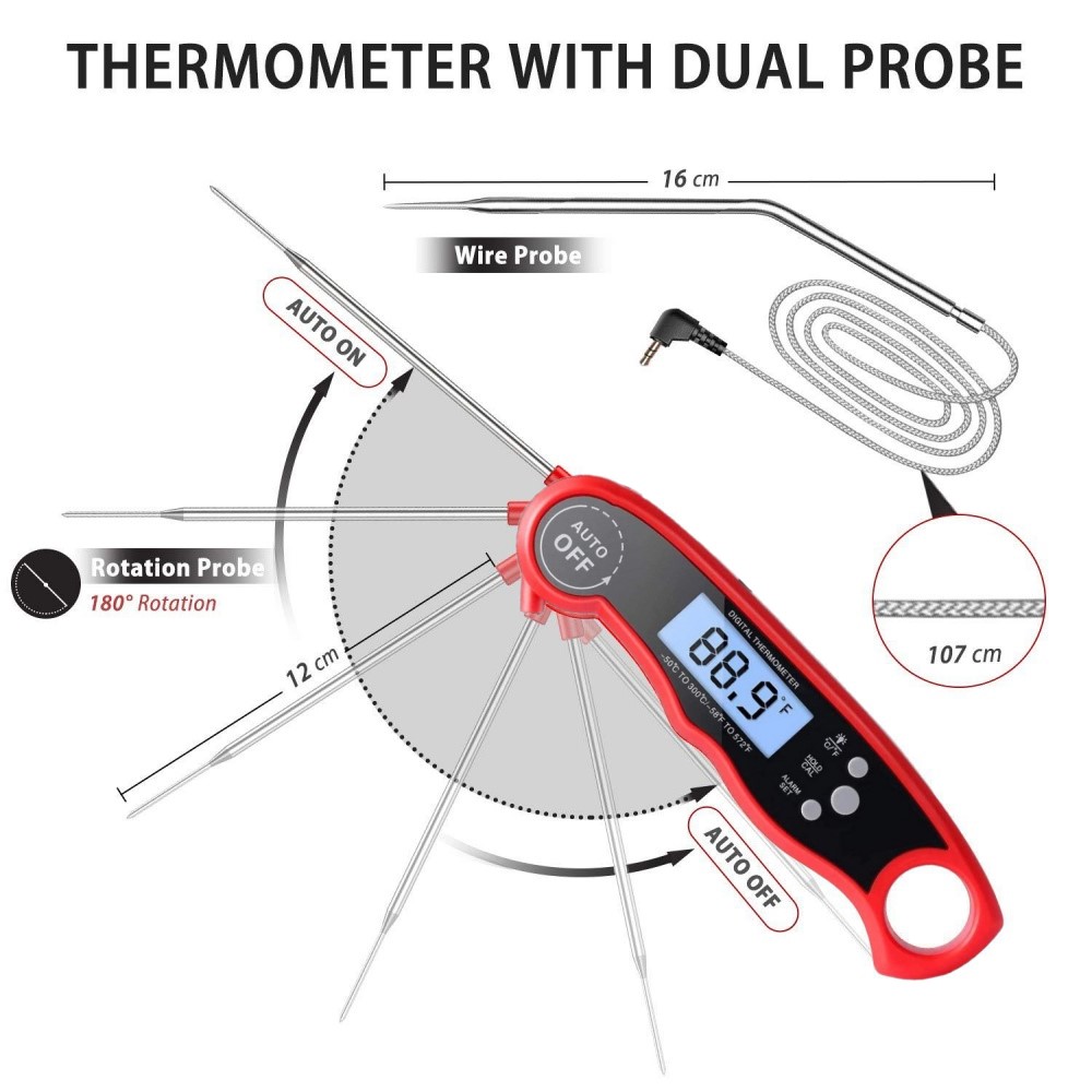 COWIN Digital Dual Probe Meat Thermometer photo 6