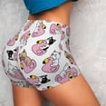 thumbnail image 2 of Sikiie French Bulldog Duck Print Workout Shorts Women Scrunch Butt Gym Shorts Seamless High Waist Tummy Control Yoga Biker Athletic Shorts, 2 of 5