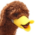 thumbnail image 3 of IAJFHAFS Duckbill Dog Muzzle for Small Medium Dogs – Soft Silicone Anti-Bite & Barking Mouth Cover with Adjustable Strap,Quiet Pet Mask for Training and Grooming, 3 of 6