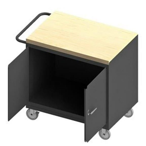 Durham 3112-MT-95 37 in. 14 Gauge Mobile Bench Cabinets, Gray