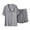 Gray, variant on XuJwPNcy Womens Pajama Sets Button down Short Sleeve Shirts and Drawstring Waisted Shorts Sleeping Loungewear Sets M-L