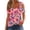 A-Hot Pink, variant on Off the Shoulder Crochet Tops for Women Casual Floral Printed Summer Short Sleeve Metal O-Ring Tie Strap V Neck Tunic Blouse Fashion Lace Eyelet Hollow out T-Shirts A-Purple#01 L