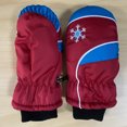 thumbnail image 5 of Yuarrent 3 pares de manoplas para niños, impermeables, Unisex, para clima frío, equipo deportivo, accesorios de esquí portátiles para actividades al Suministros térmicos Rojo Yuarrent HA059231-03B, 5 of 5