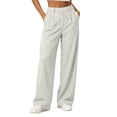 thumbnail image 2 of SETOOFF Women High Waist Pleated Wide Leg Dress Pants Loose Palazzo Trousers with Side Pockets Business Work Office Casual Travel Interview Daily Bottoms, 2 of 9