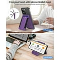 thumbnail image 4 of ExtreLife for Mag safe Wallet Stand, Works with Apple Find My, Magnetic Wallet for iPhone 16/15/14/13/12 Series, 8-Card Holder, for iPhone Wallet with Adjustable Stand, 4 of 9