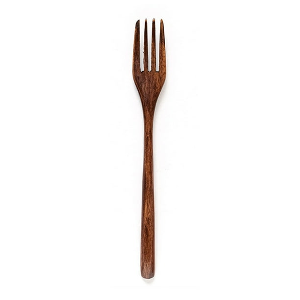 Kearding Palillos de madera, vajilla de viaje, regalo de inauguración de la casa, juego de vajilla, utensilio de cocina, tenedor de cocina para de Mostrada Tenedor Kearding HA061941-08B