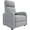 Grey, variant on Bingirl Adult Small Lazy Recliner Adjustable Single Sofa with Side Pockets, High Back, Wide Armrests, and Padded Seat in Light Gray