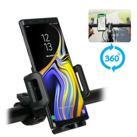 Bike Phone Holder Universal Adjustable Rotating Bicycle Mount Smartphone Handlebar Cell Phone Holder for iPhone X 8 7 6 | Plus, Galaxy S9 S8 S7 | Plus, All 3.5