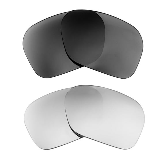 Walleva Titanium   Black Polarized Replacement Lenses For Oakley Portal X Sunglasses