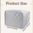 thumbnail image 2 of Toaster Cover 2 Slice, Cotton and Linen Quilted Toasters Covers Toasters Dusts Cover Universal Size Toaster Dust Covers for Small Kitchen Appliances Dust and Fingerprint (Gray), 2 of 7