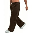thumbnail image 6 of GUZOM Mens Lounge Pants Brown Loose Fit Sweatpants Casual 100% Polyester Soft Relaxed Fit with Drawstring Waist Pockets,Size M, 6 of 9