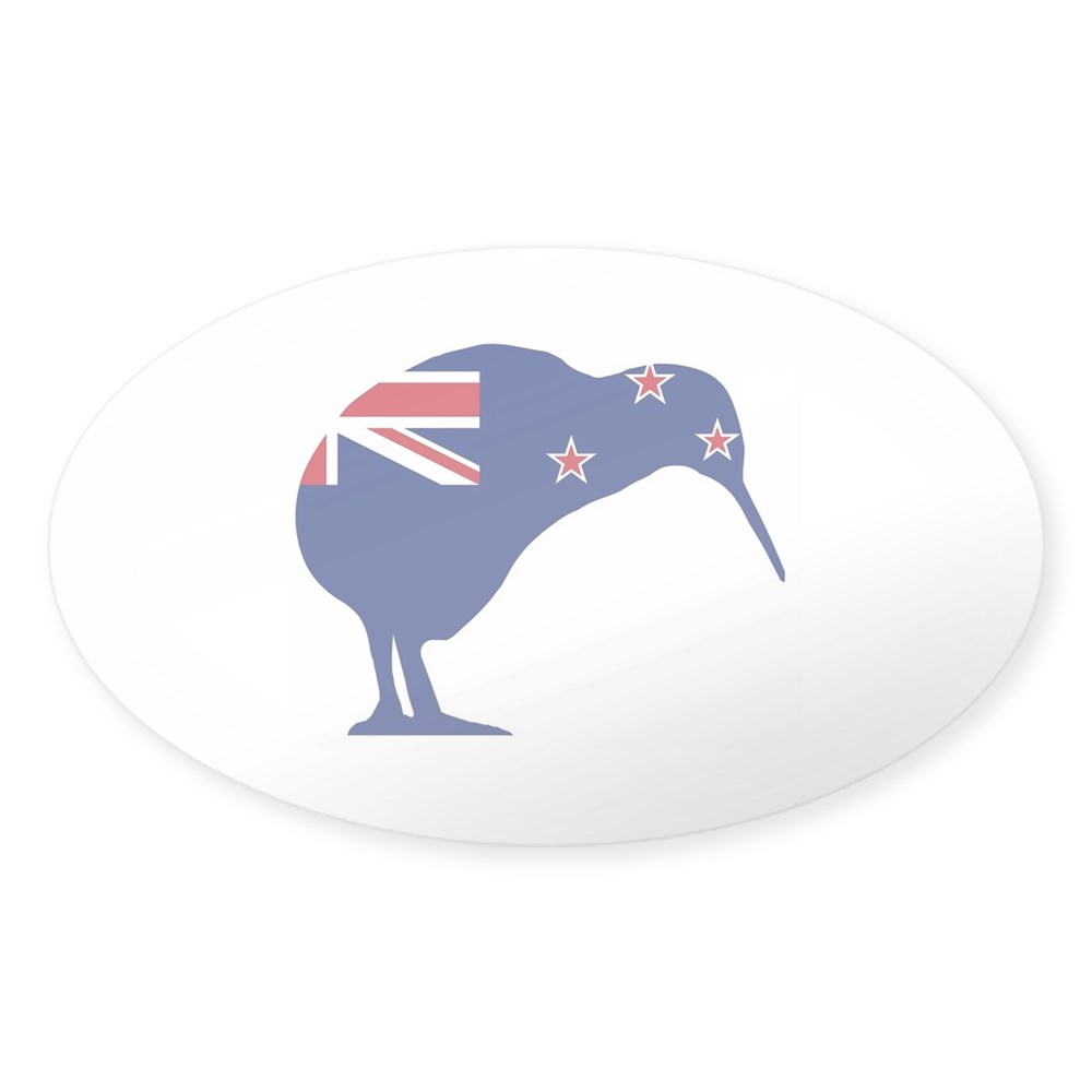 CafePress New Zealand Oval Bumper Sticker - 3"x5" Or 4.5"x7.5" Vinyl Car Decal