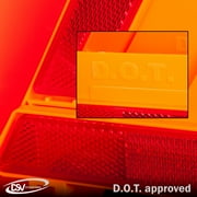 DSV Standard Warning Triangles, Safety Triangles DOT Approved, Plastic, 3 Pack, Reflective Triangles with Heavy Base