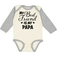 thumbnail image 3 of Inktastic My Best Friend is My Papa with Hearts Boys or Girls Long Sleeve Baby Bodysuit, 3 of 5