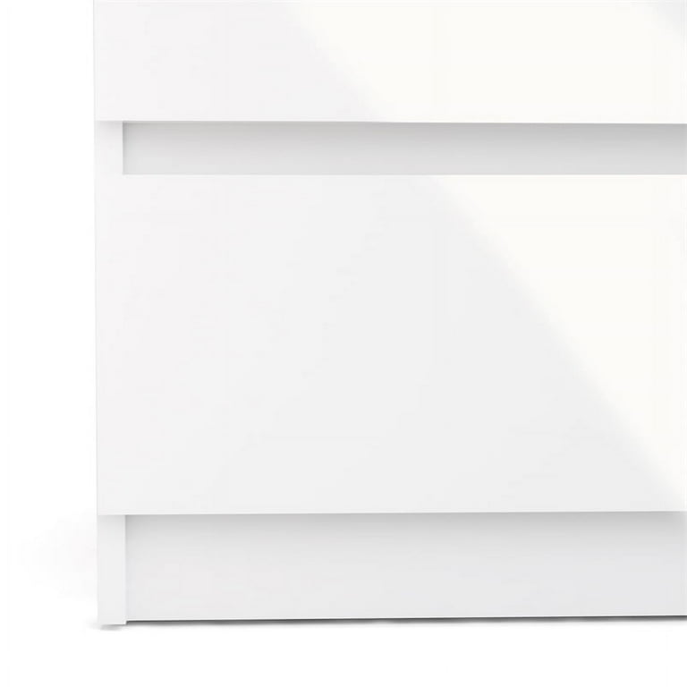 Pemberly row 6 drawer double dresser in white high gloss discount