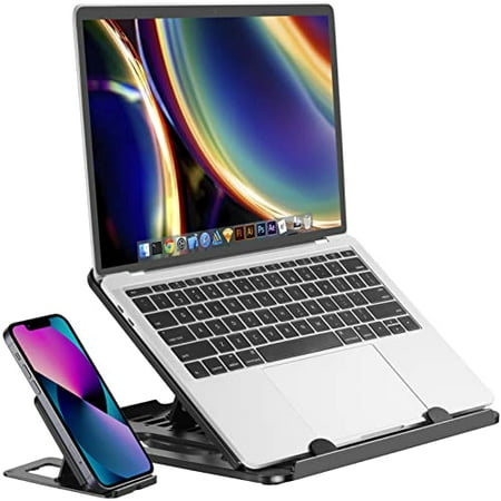 Lifelong Laptop Stand for Desk, Adjustable Laptop Stand, Laptop Riser for MacBook Pro and Air, Ergonomic Computer Stand, Notebook Stand Patented Securestop