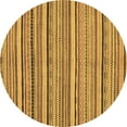 thumbnail image 1 of Ahgly Company Indoor Round Abstract Brown Modern Area Rugs, 4' Round, 1 of 4
