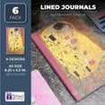 thumbnail image 2 of 6 Pack Gustav Klimt Lined Soft Cover Travel Journal, A5 Lined Art Diary Notebooks (40-Sheet each), 2 of 7