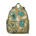 thumbnail image 1 of Chic Ergonomic Waterproof Backpack - Vintage Print Student Daypack with Spine-Friendly Design, 1 of 5